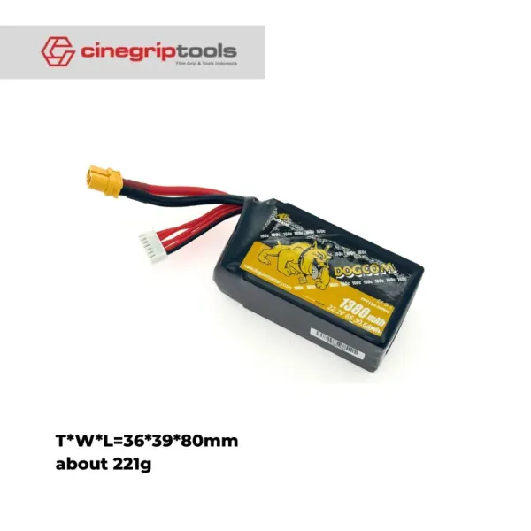 DOGCOM FPV Battery XT60 - DC1380/160-6S 22.2V