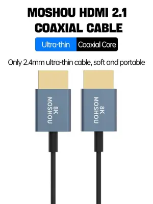 MOSHOU Ultra-thin coaxial HDMI to HDMI Cable 8k 2 meter