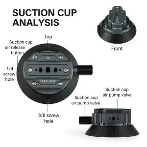 Leaplight 4.5inch Suction Cup with NATO Connecting Plate LYV1