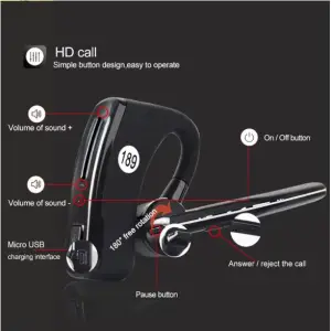 Intercom Phone Wireless Bluetooth Headset Universal K Head M Head Adapter Earhook