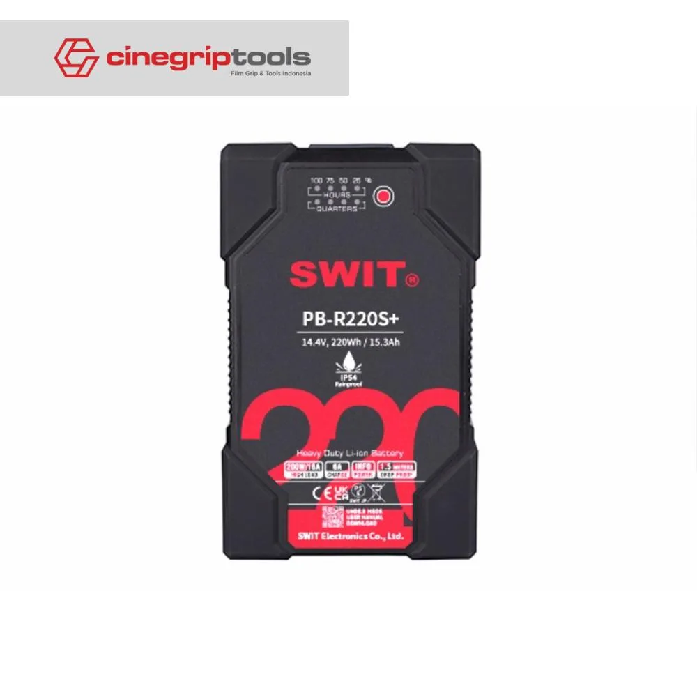SWIT V-Mount Battery 220Wh Heavy Duty IP54 Battery Pack