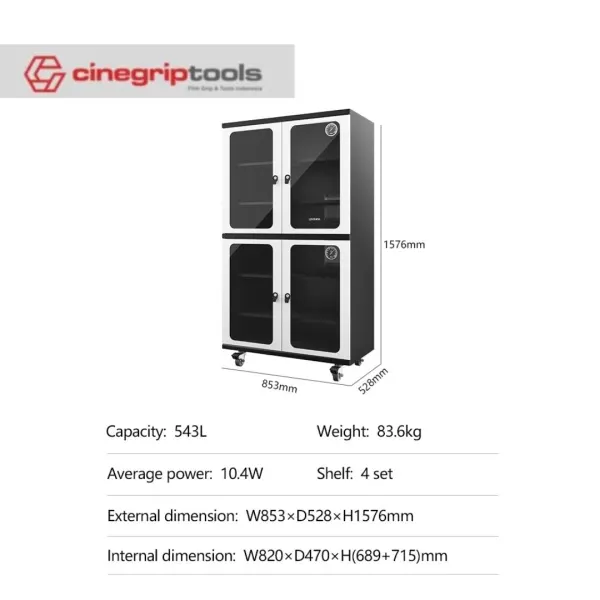 LENTHEM Dry Cabinet With Smart Passlock DTW-570 (543 Liter)