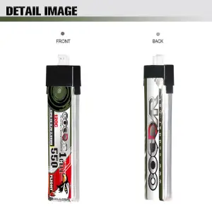 CODDAR 1S 550MAH 3.7V 120C LiPo Battery PH2.0 - CD1S550120P
