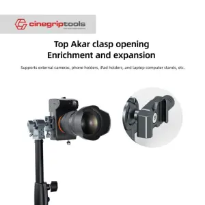 LEAPLIGHT HORIZONTAL ADAPTER FOR LIGHT FIXTURE 3/8 TO 1/4 BASE ONE GIMBAL WITH DUAL FUNCTIONS- LYDJ-1