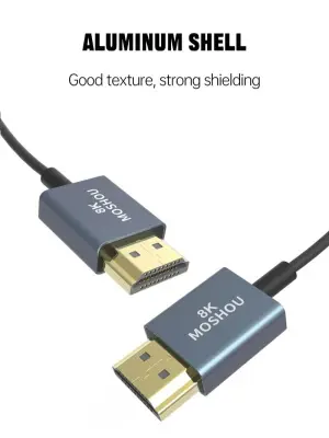 MOSHOU Ultra-thin coaxial HDMI to HDMI Cable 8k 3 meter