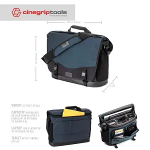Tenba DNA 16 Slim Messenger Bag - Blue