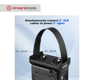 ZITAY Dual Channel V-Mount Battery Adapter Converter Power Supply for Video LED Light with Quick Release Set