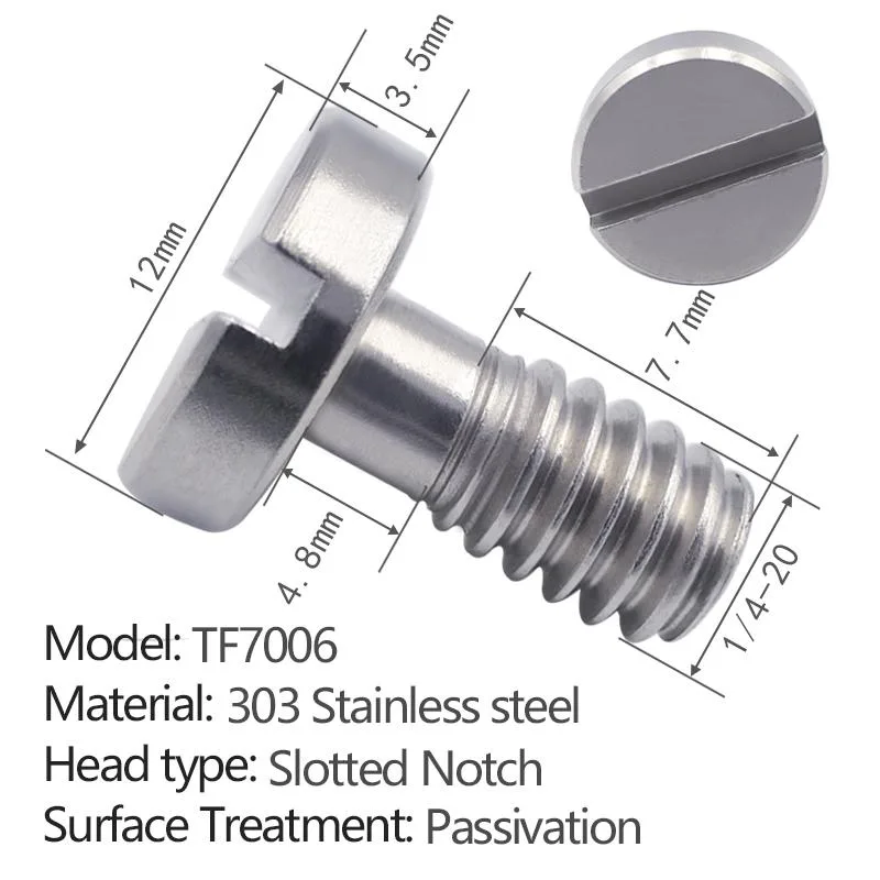 slotted quick-release screw without ring TF7006 - 2 pcs per pack
