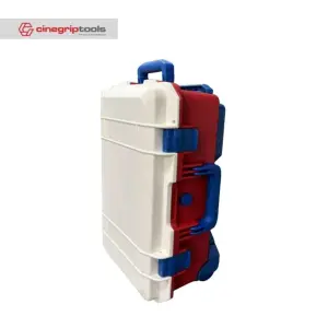 SMRITI S5129 HARDCASE (Pelican Copy) Pull Rod Protective Waterproof IP67 Tools Case With Waren + File Trackpack - RedBlueWhite