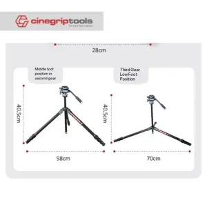 Leaplight Carbon Fiber Tripod with Mini Fluid Head LYQ1+LYR1