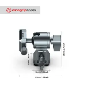 LEAPLIGHT HORIZONTAL ADAPTER FOR LIGHT FIXTURE 3/8 TO 1/4 BASE ONE GIMBAL WITH DUAL FUNCTIONS- LYDJ-1