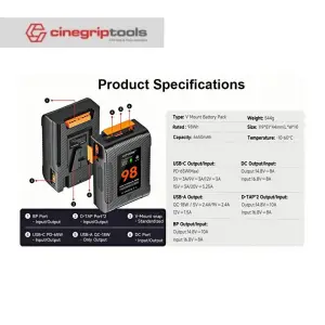 CITYORK 98Wh V-mount Battery