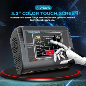 T240 Dual-Channel Color Screen Charger 150W 10A*2 Charger Lithium Battery Intelligent Balance Charger HTRC