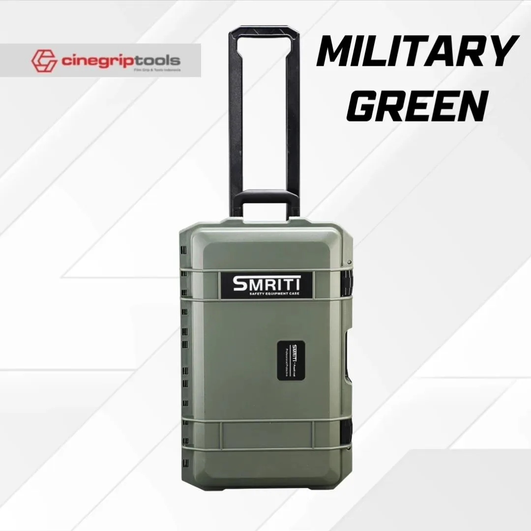 SMRITI HARDCASE (Pelican Copy) S5129 Pull Rod Protective Waterproof Tools Case With Warren file + TrekPak - Army