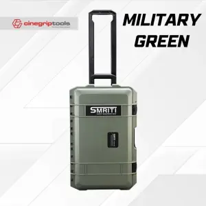 SMRITI HARDCASE (Pelican Copy) S5129 Pull Rod Protective Waterproof Tools Case With Warren file + TrekPak - Army