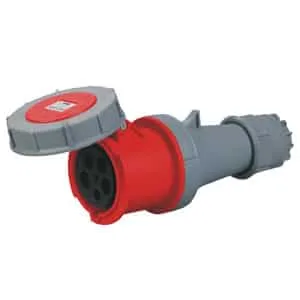 CONNECTOR 63A 3P+N+E 6h 400V~ IP67 RED - 2352