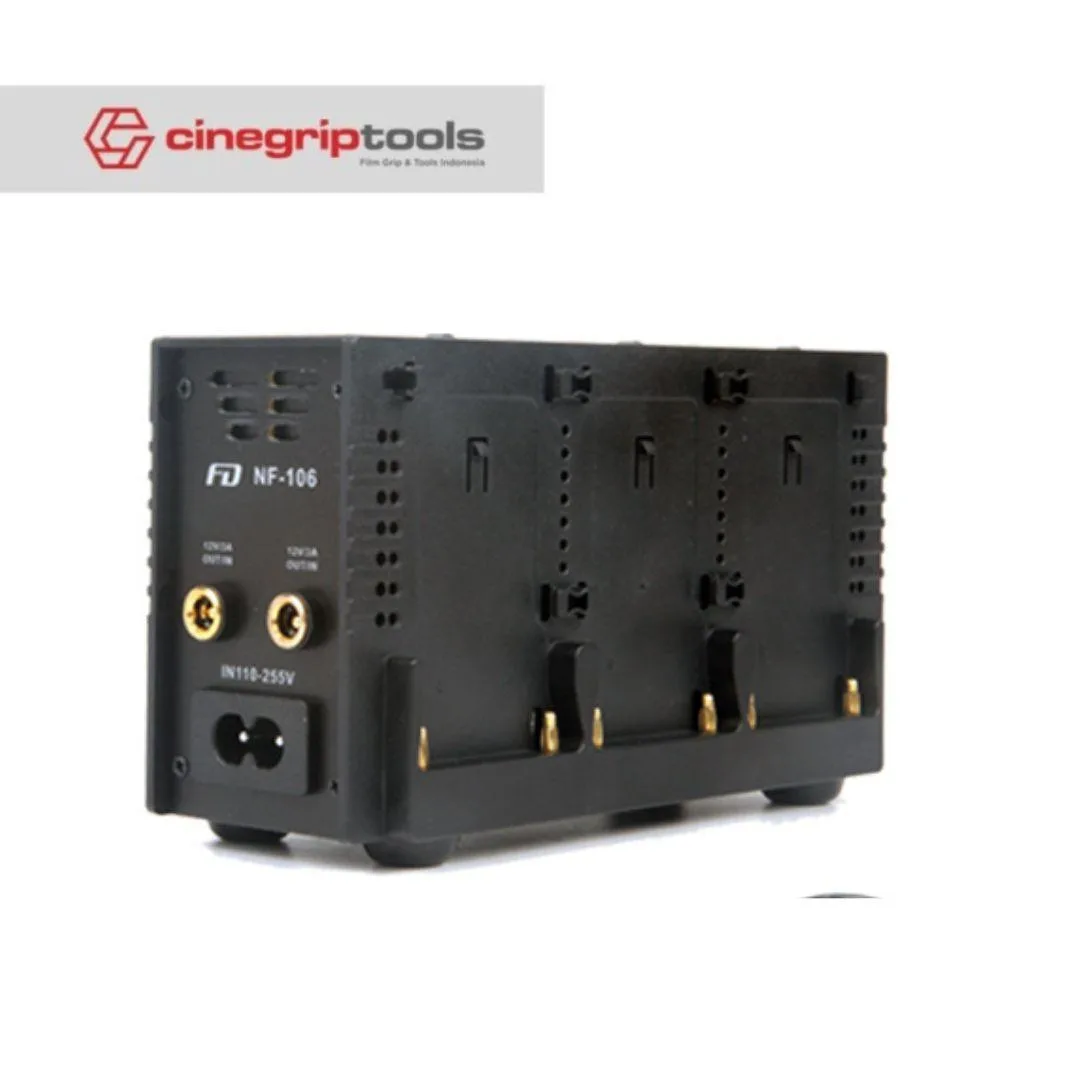 FeiDu six-position Small train quickcharger for Sony NP Battery Packs