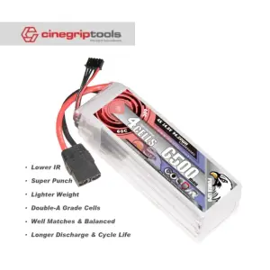 CODDAR 4S 6500MAH 14.8V 60C XT60 Soft Pack RC Lipo Battery