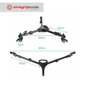 Professional Metal Three Wheel Flexible Tripod Legs