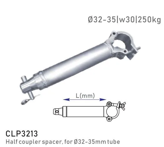 CLP3213; Clamp for D32mm tube with extensible X=180mm