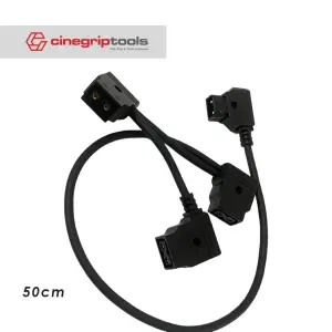 Male D-Tap to 3 P-Tap Female Hub Cable BMCC Anton Vmount Battery 50cm
