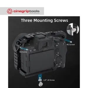 Nitze Cage Sony A7 IV & A7R V Camera with Built-in NATO Rail and Full/Half Cage Interchangeable