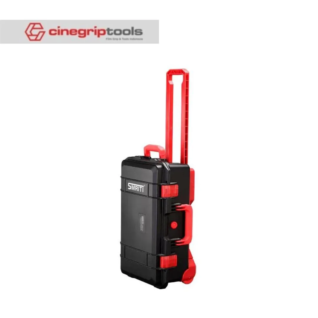 SMRITI S5129 (Pelican Copy) Pull Rod Protective Waterproof IP67 Tools Case With Pick and Pluck Foam - Black and Red