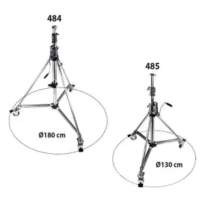 KUPO 484- HEAVY DUTY WIND-UP STAND WITH BRAKED CASTER