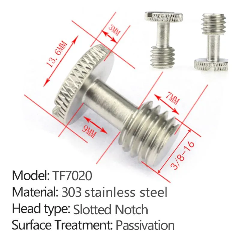 slotted quick-release screw without ring TF7020