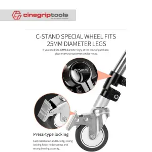 25mm Caster Wheel C-Stand Magic Leg Photography Light Stand