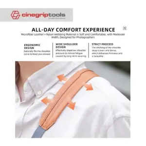 Leaplight camera shoulder strap quick release - Brown Black