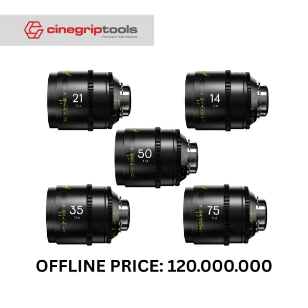 DZOFILM Arles Prime 5-Lens Set Cinema Lens 14/21/35/50/75mm FF/VV (READY STOCK)