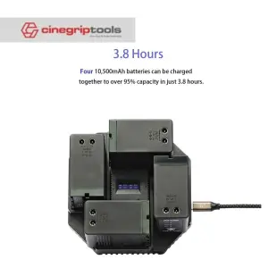ZITAY NP-F Battery Charger 4-Channel PD 9V-20V 100W Fast Charge for Sony NP-F970 NP-F770 NP-F750 NP-F550 FM50 FM500H