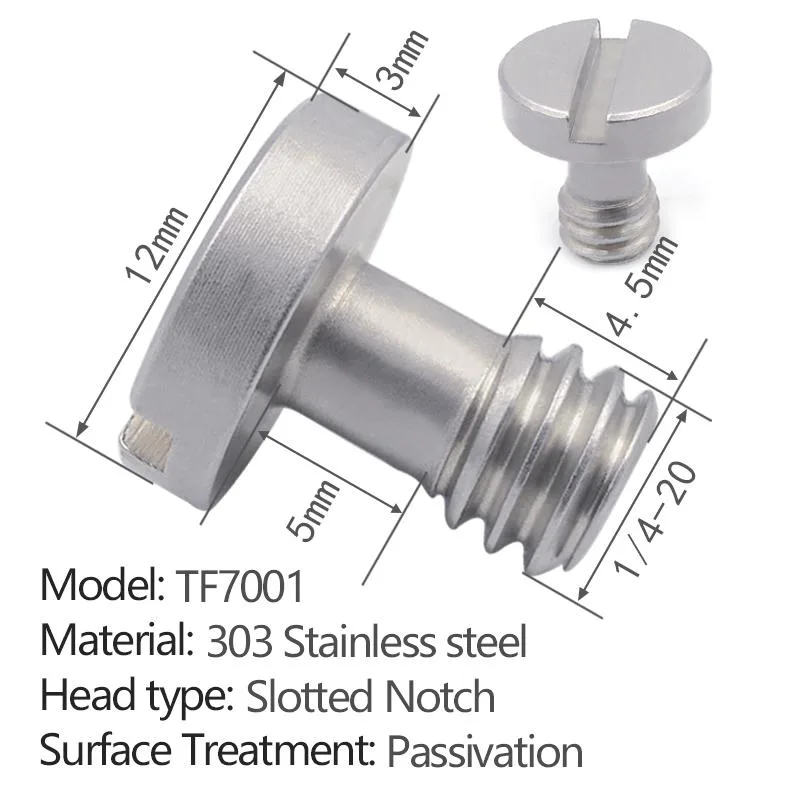 slotted quick-release screw without ring TF7001 - 2 pcs per pack