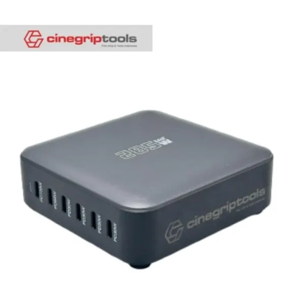 285W 6-port fast charging charger Silver Gray