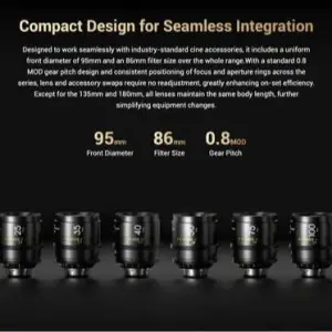 DZOFilm Arles High Speed T1.4 FullFrame CINELENS Set 25-35-50-75-100 mm PL Mount (booking fee)