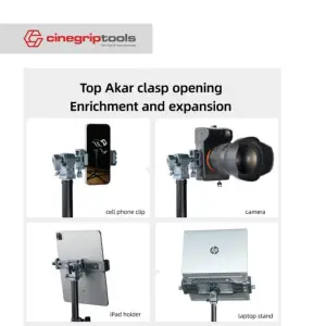 LEAPLIGHT HORIZONTAL ADAPTER FOR LIGHT FIXTURE 3/8 TO 1/4 BASE ONE GIMBAL WITH DUAL FUNCTIONS- LYDJ-1