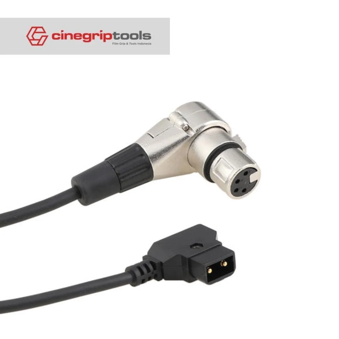 D-Tap to Female Angle 4-Pin XLR Power Supply Battery and Camera F55