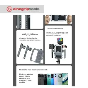 Leaplight mobile phone universal cage with handle - LYS30