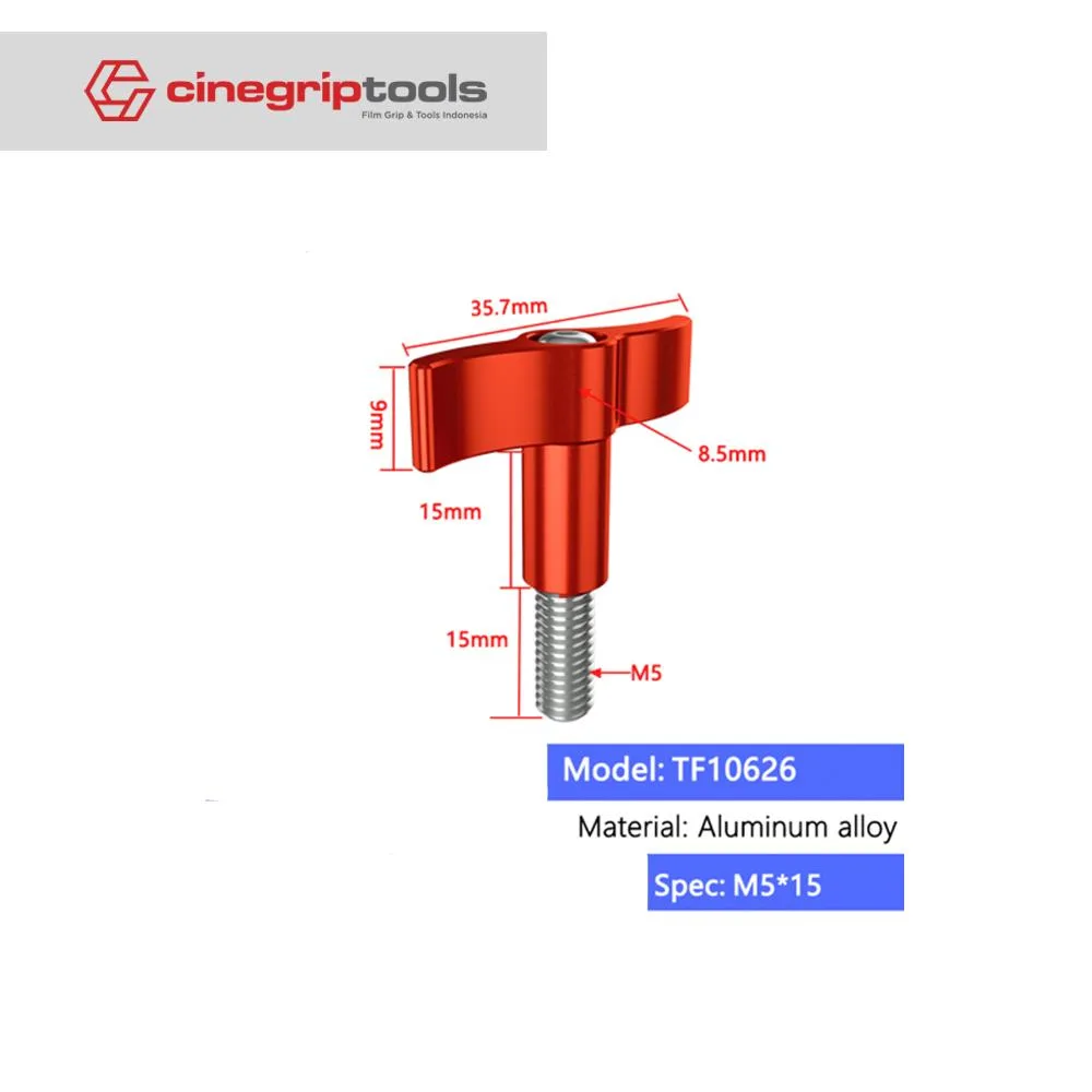 T Type Thumb Screw M5*15 Red Universal / For DJI