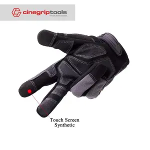 Synthetic palm touch screen finger Gloves Size XL
