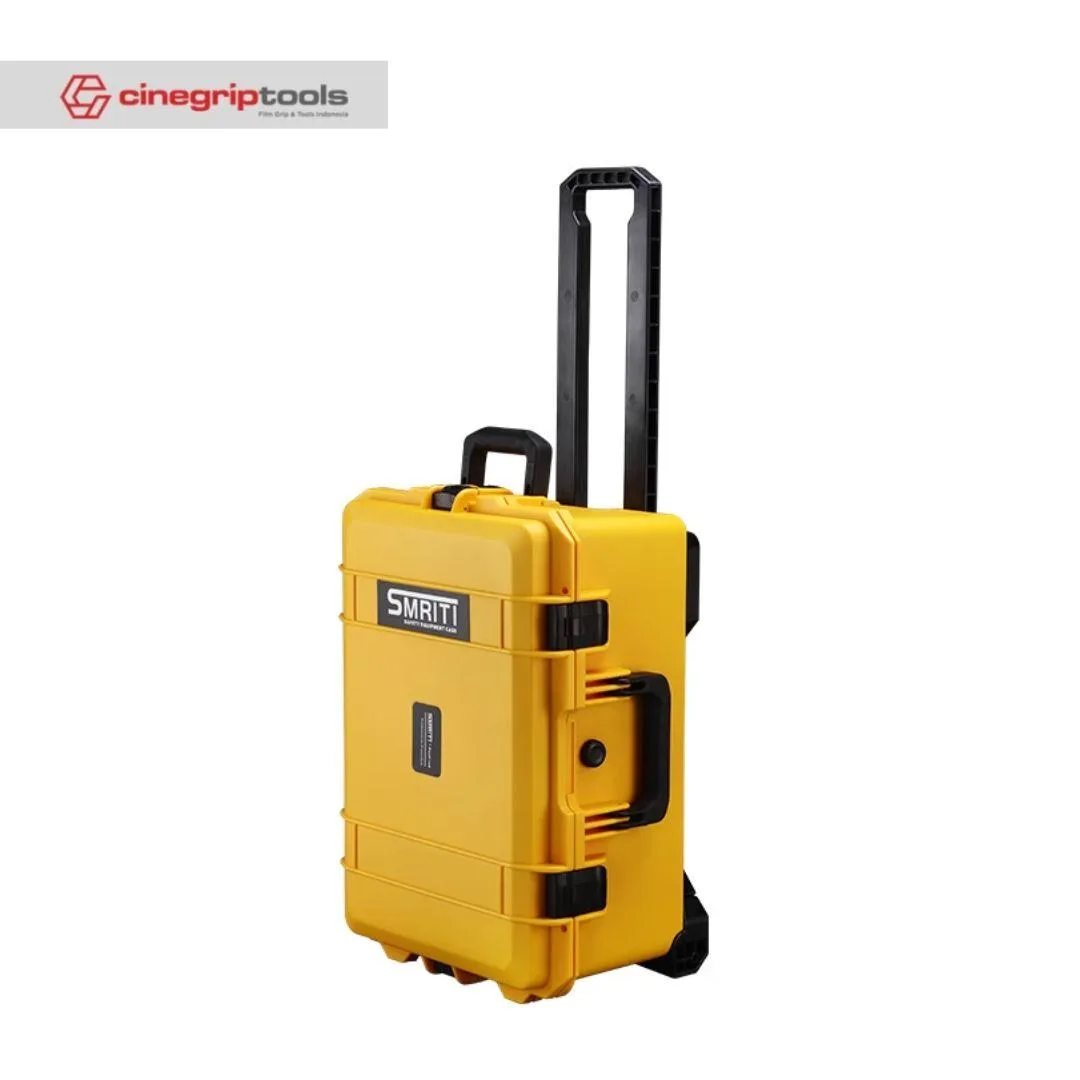 SMRITI HARDCASE (Pelican Copy) S5236 Pull Rod Protective Waterproof IP67 Tools Case With Warren File + TrekPak - Yellow
