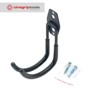 Studio Metal Black hook Holder Hanger (with screws)