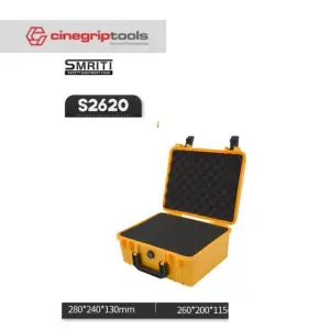 SMRITI S2620 Pull Rod Protective Waterproof IP67 Tools Case With Pick and Pluck Foam - Yellow