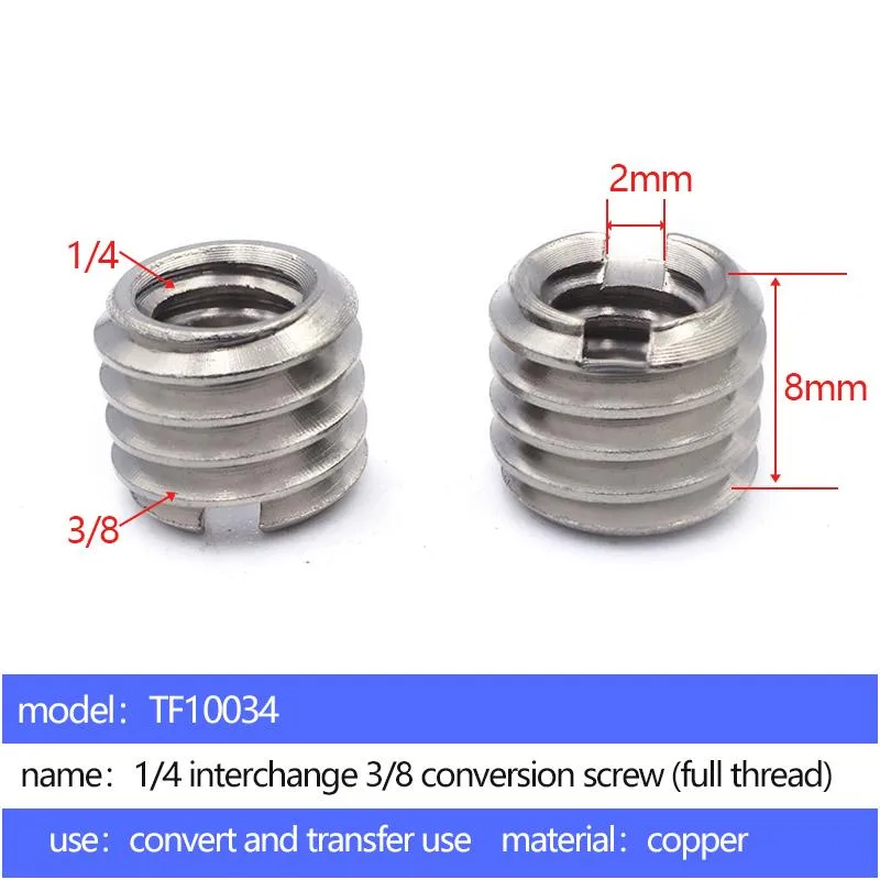 1/4 mutual turn 3/8 adapter screw TF10034 - 2 pcs per pack