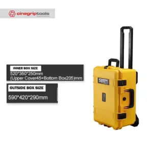 SMRITI S5236 Pull Rod Protective Waterproof IP67 Tools Case With Pick and Pluck Foam - Yellow