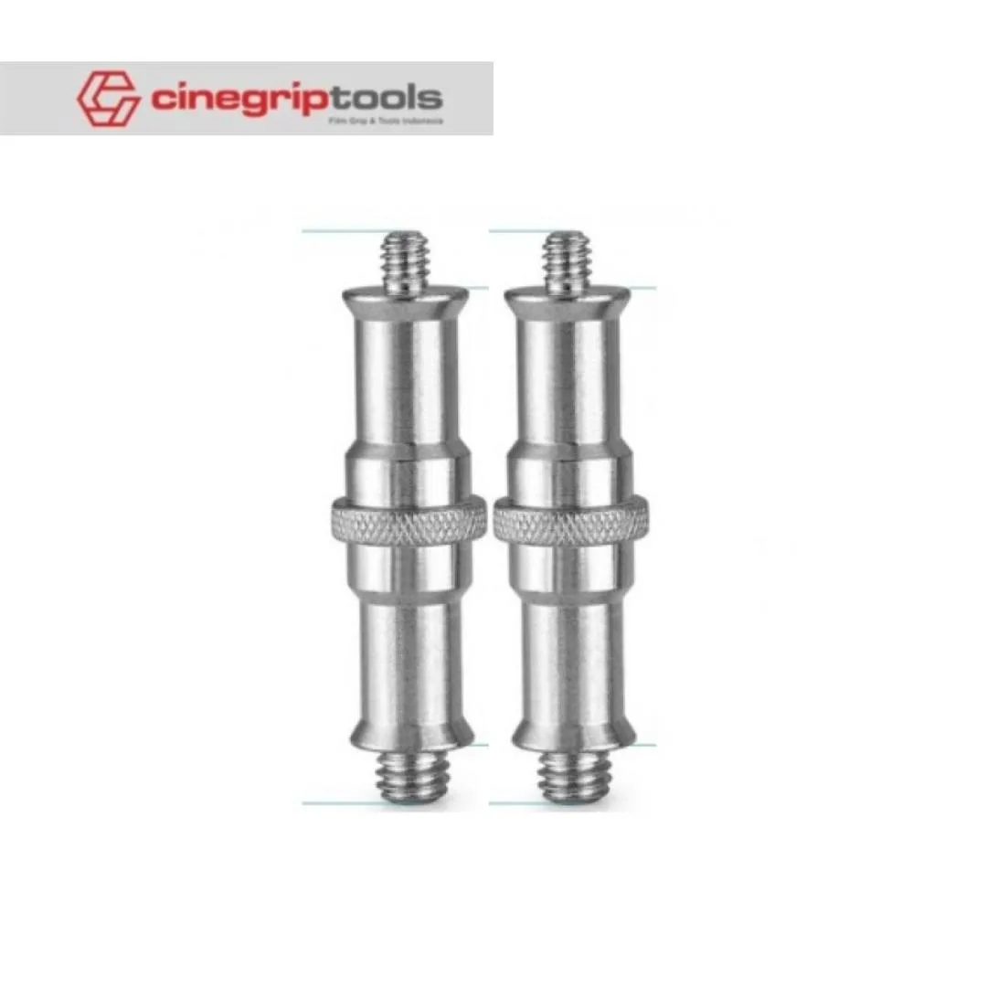 1/4 to 3/8 Aluminum Alloy Conversion Screw Flash Light stand Adapter - Carbon Steel Nickel-Plated 2Pcs/pack