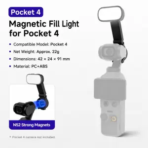 Extend light Suitable for Dji Pocket 4 Gimbal Magnetic Fill Light 180  Adjustable Vlog Night Shooting