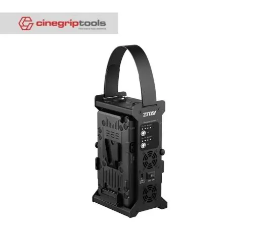 ZITAY Dual Channel V-Mount Battery Adapter Converter Power Supply for Video LED Light with Quick Release Set