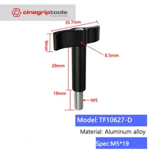 T Type Thumb Screw M5*19 Black For Gopro